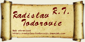 Radislav Todorović vizit kartica